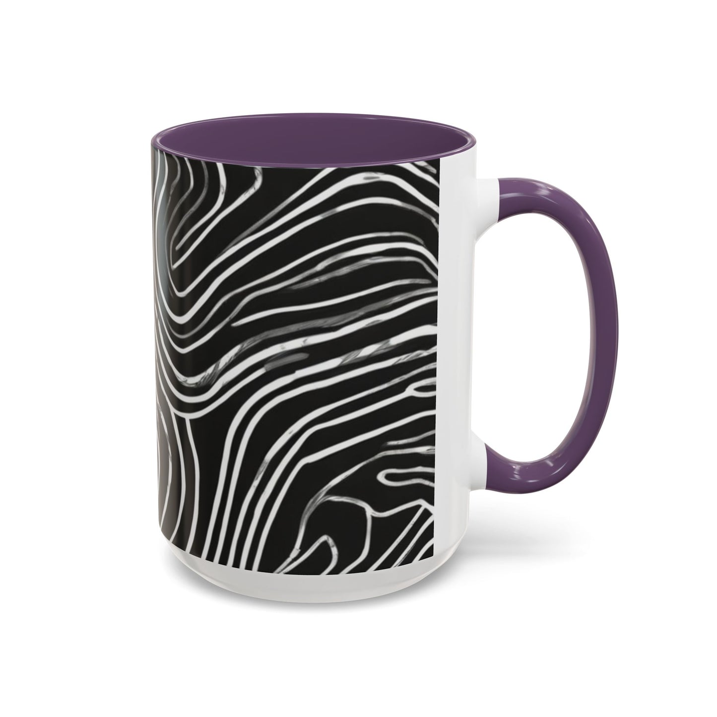 boostlete-field-day-pattern-topographic-badge-0307 — Accent Mug 11oz/15oz