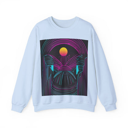 boostlete-rise-grind-icon-sunrise-motion-paper-0962 — Unisex Heavy Blend Crewneck (G18000)