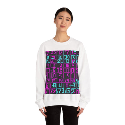 boostlete-iron-intent-pattern-plate-number-retro-0227 — Unisex Heavy Blend Crewneck Sweatshirt (Gildan)