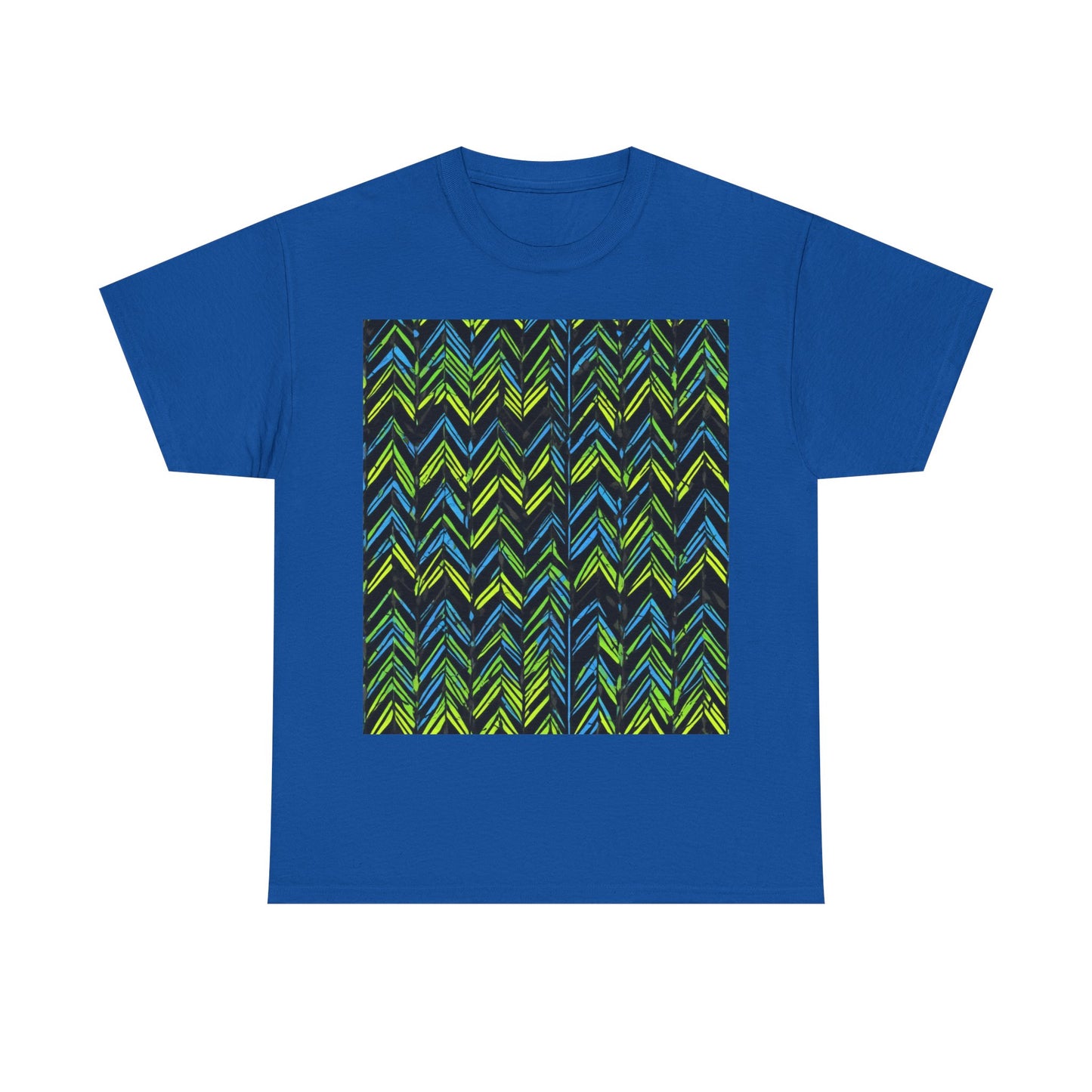 boostlete-mile-by-mile-pattern-chevron-monoline-0051 — Unisex Heavy Cotton Tee (Gildan 5000)