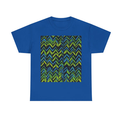 boostlete-mile-by-mile-pattern-chevron-monoline-0051 — Unisex Heavy Cotton Tee (Gildan 5000)