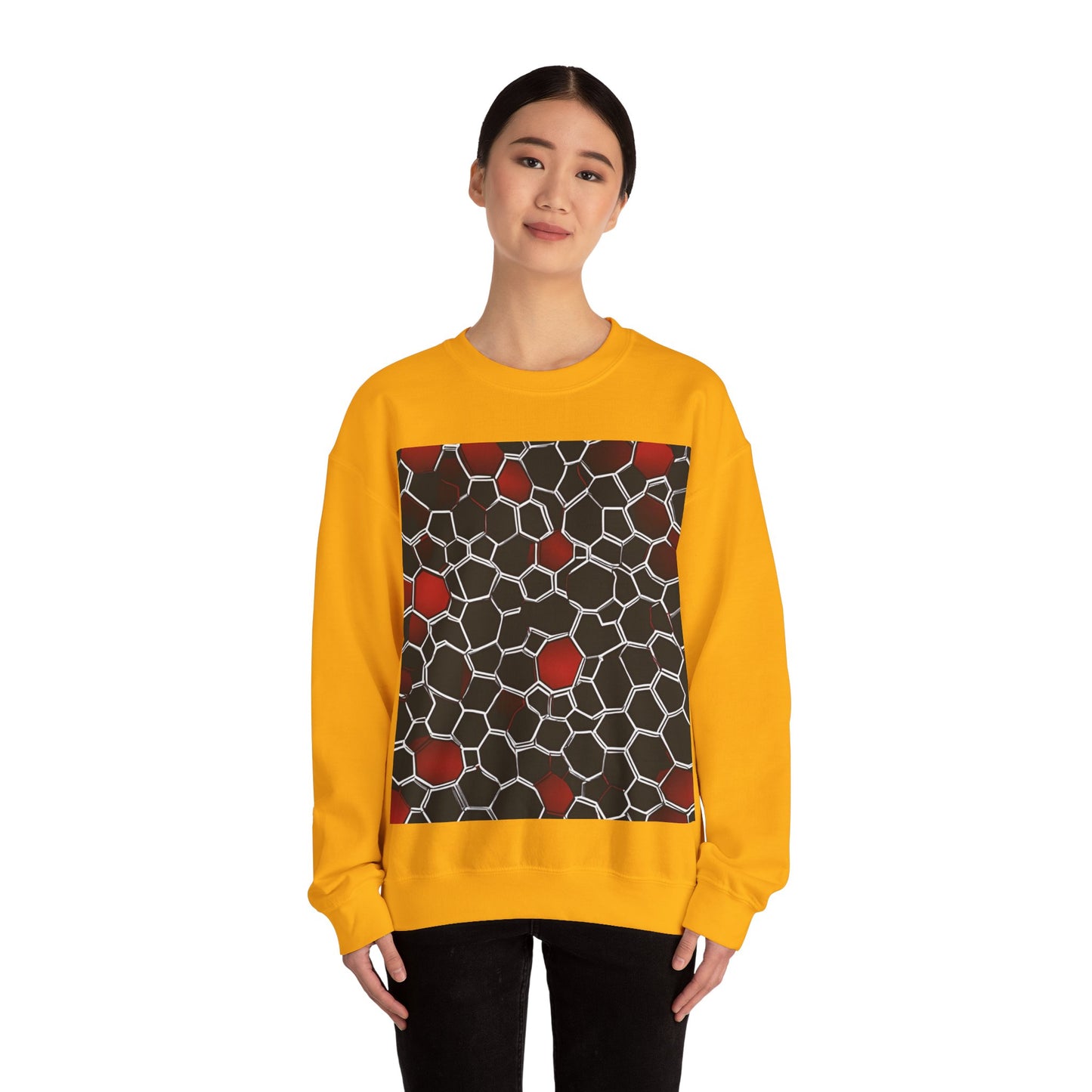 boostlete-quiet-power-pattern-hex-vector-0039 — Unisex Heavy Blend Crewneck (G18000)