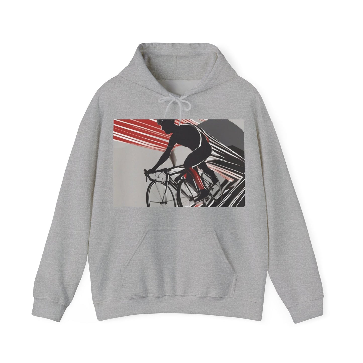 boostlete-boost-mode-scene-cyclist-speed-geometric-0208 — Unisex Heavy Blend Hooded Sweatshirt (Gildan)