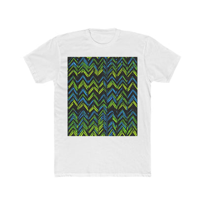 boostlete-mile-by-mile-pattern-chevron-monoline-0051 — Unisex Cotton Crew Tee (NL 3600)