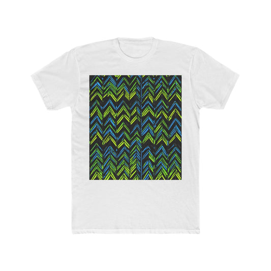boostlete-mile-by-mile-pattern-chevron-monoline-0051 — Unisex Cotton Crew Tee (NL 3600)