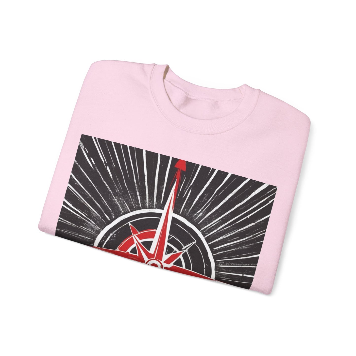 boostlete-boost-mode-icon-compass-chalk-vector-1382 — Unisex Heavy Blend Crewneck (G18000)