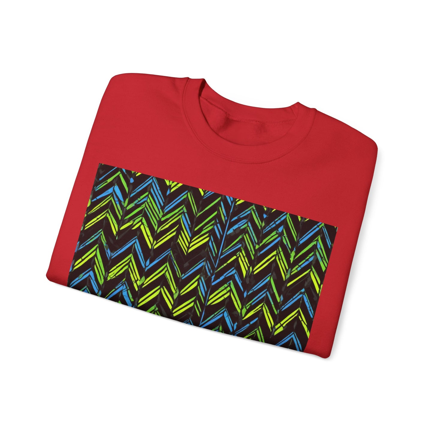 boostlete-mile-by-mile-pattern-chevron-monoline-0051 — Unisex Heavy Blend Crewneck Sweatshirt (Gildan)