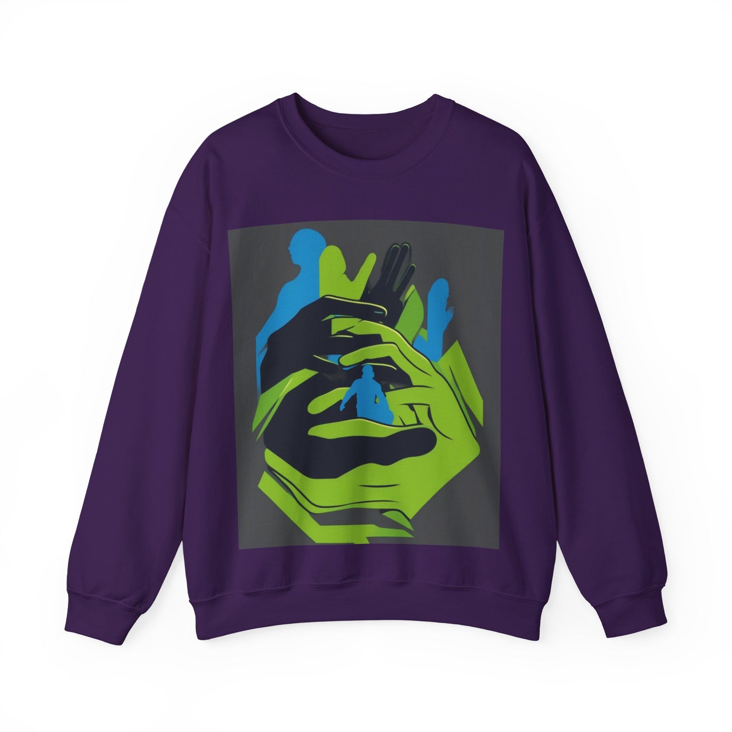boostlete-mile-by-mile-scene-athlete-offset-modern-0824 — Unisex Heavy Blend Crewneck (G18000)
