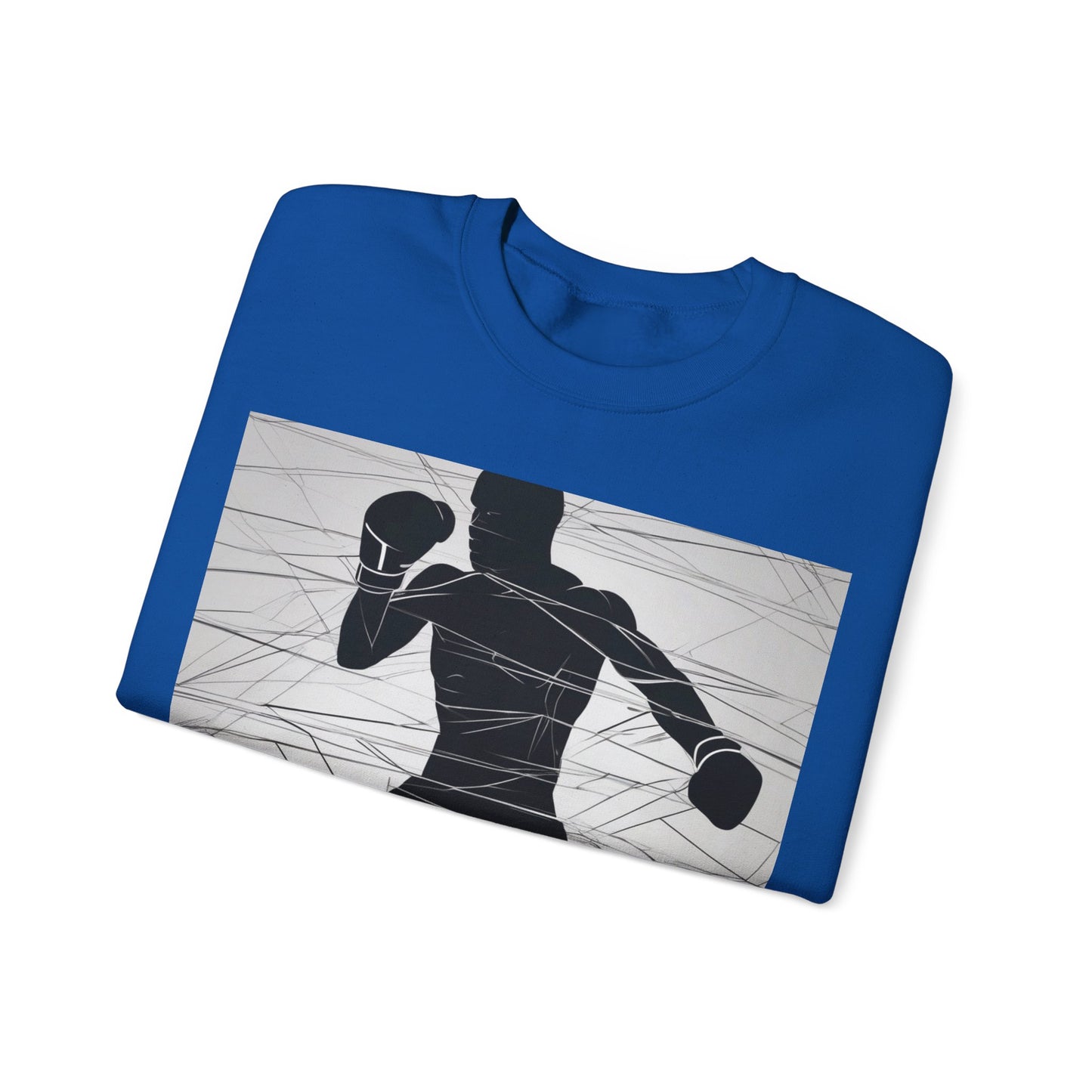 boostlete-mile-by-mile-scene-boxer-motion-geometric-0028 — Unisex Heavy Blend Crewneck Sweatshirt (Gildan)