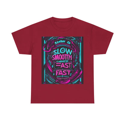 boostlete-recovery-progress-type-slow-is-smooth-smooth-is-fast-banner-engraved-0181 — Unisex Heavy Cotton Tee (Gildan 5000)