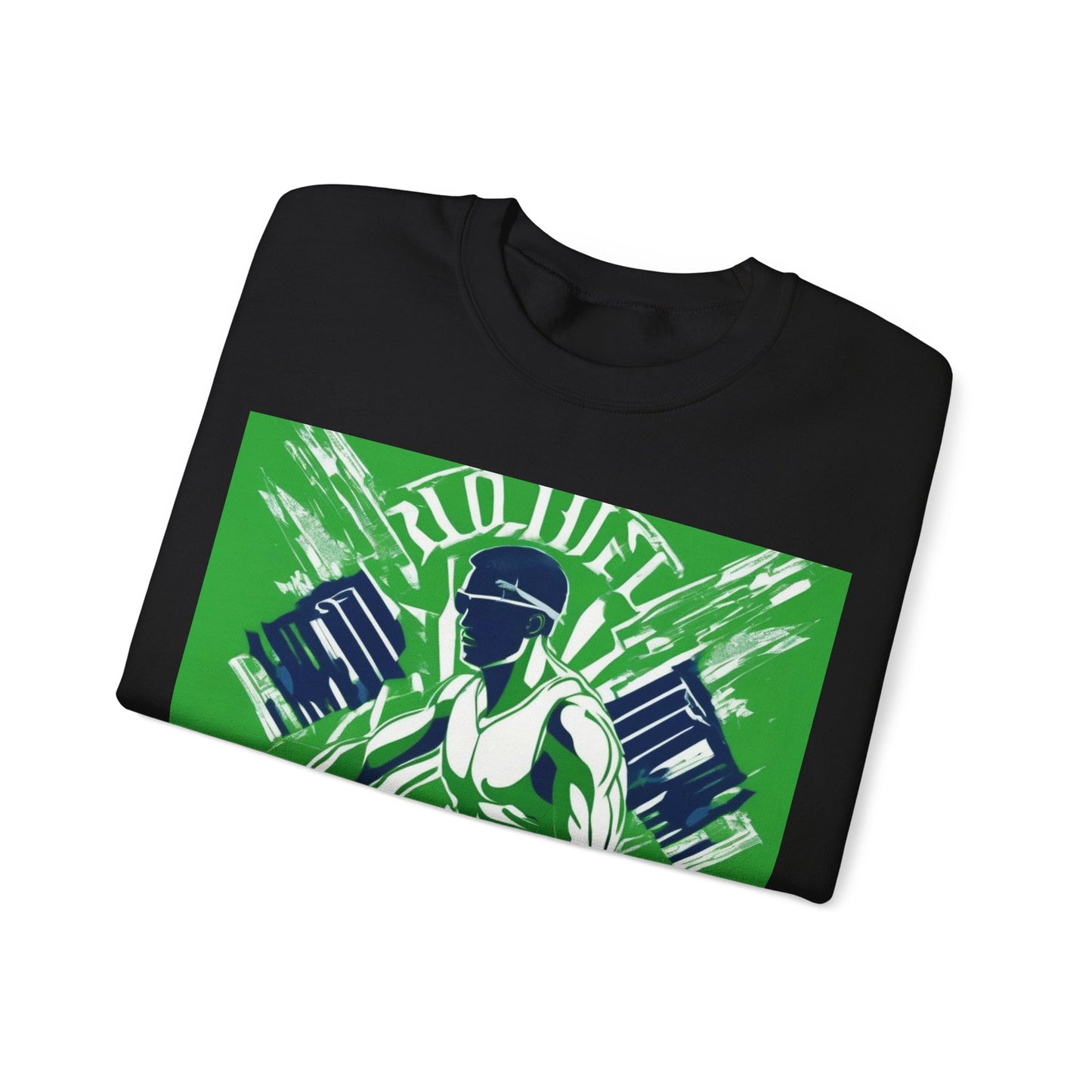 boostlete-am-crew-scene-rower-grainy-bold-0172 — Unisex Heavy Blend Crewneck Sweatshirt (Gildan)