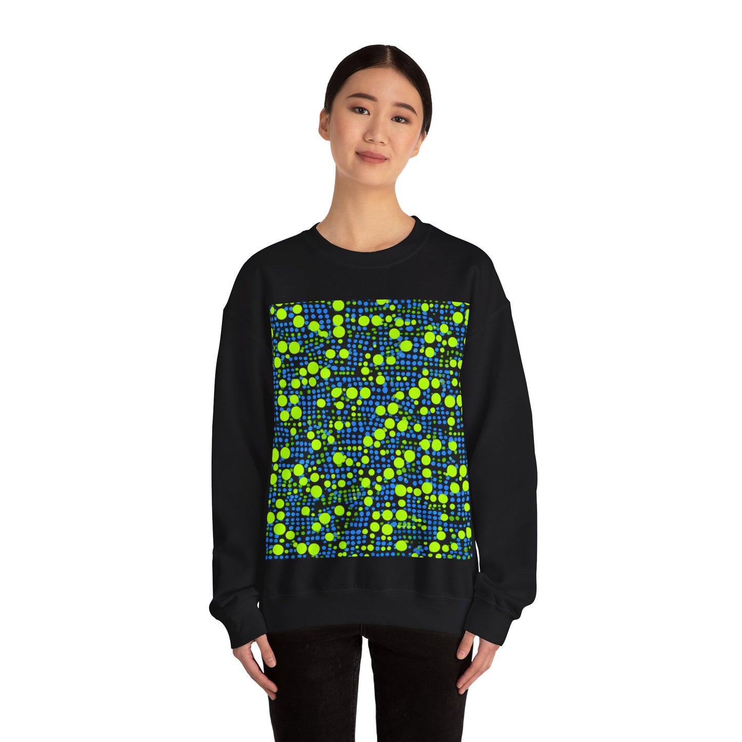 boostlete-mile-by-mile-pattern-dotted-geometric-0071 — Unisex Heavy Blend Crewneck Sweatshirt (Gildan)