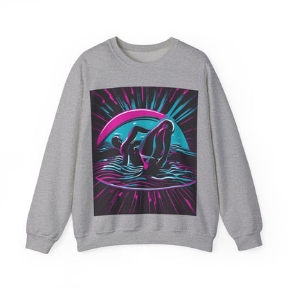 boostlete-pr-season-icon-swimmer-duotone-bold-0126 — Unisex Heavy Blend Crewneck Sweatshirt (Gildan)