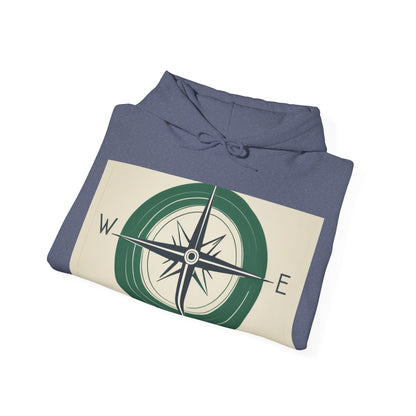 boostlete-iron-intent-icon-compass-soft-blueprint-0614 — Unisex Heavy Blend Hoodie (G18500)