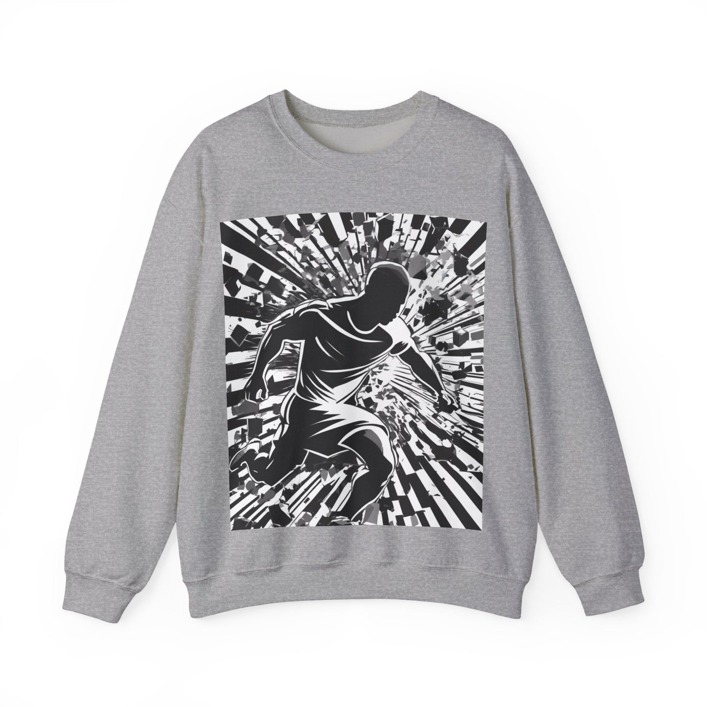 boostlete-field-day-scene-sprinter-halftone-athletic-0248 — Unisex Heavy Blend Crewneck Sweatshirt (Gildan)