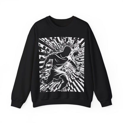 boostlete-field-day-scene-sprinter-halftone-athletic-0248 — Unisex Heavy Blend Crewneck Sweatshirt (Gildan)