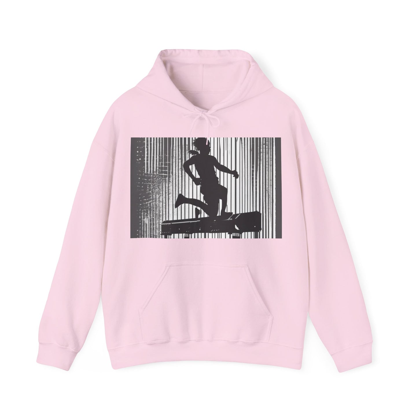 boostlete-am-crew-scene-hurdler-halftone-badge-0956 — Unisex Heavy Blend Hoodie (G18500)