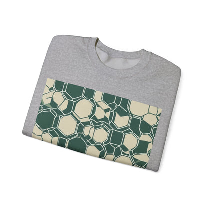 boostlete-iron-intent-pattern-hex-blueprint-0271 — Unisex Heavy Blend Crewneck Sweatshirt (Gildan)