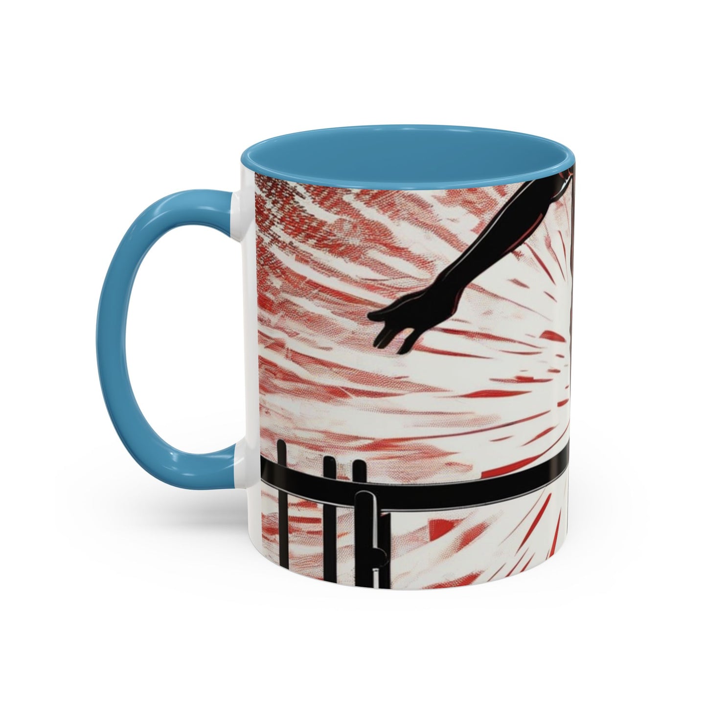 boostlete-recovery-progress-scene-hurdler-halftone-engraved-0212 — Accent Mug 11oz/15oz