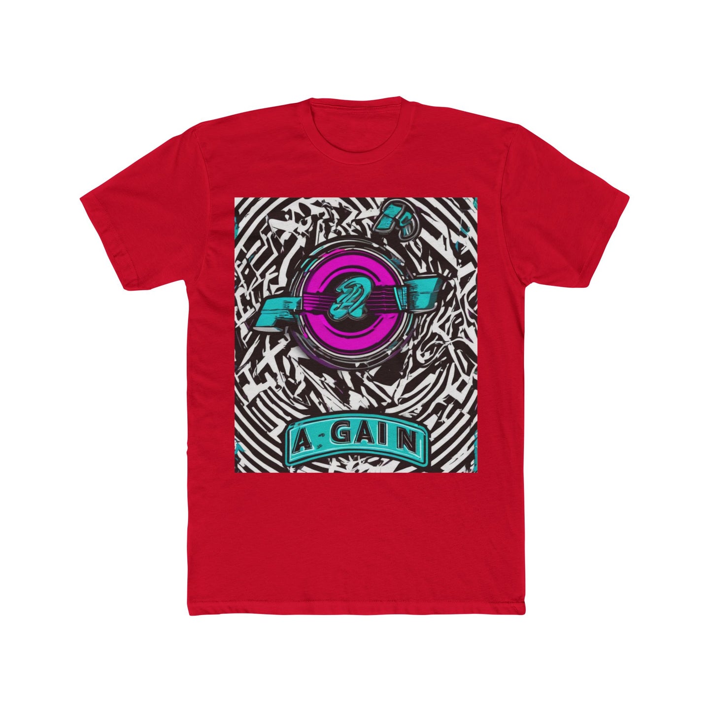 boostlete-boost-mode-type-again-badge-monoline-0293 — Unisex Cotton Crew Tee (NL 3600)