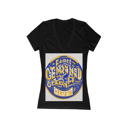 boostlete-pr-season-type-earned-not-given-badge-isometric-0105 — Women's Deep V-Neck Tee (B+C 6035)