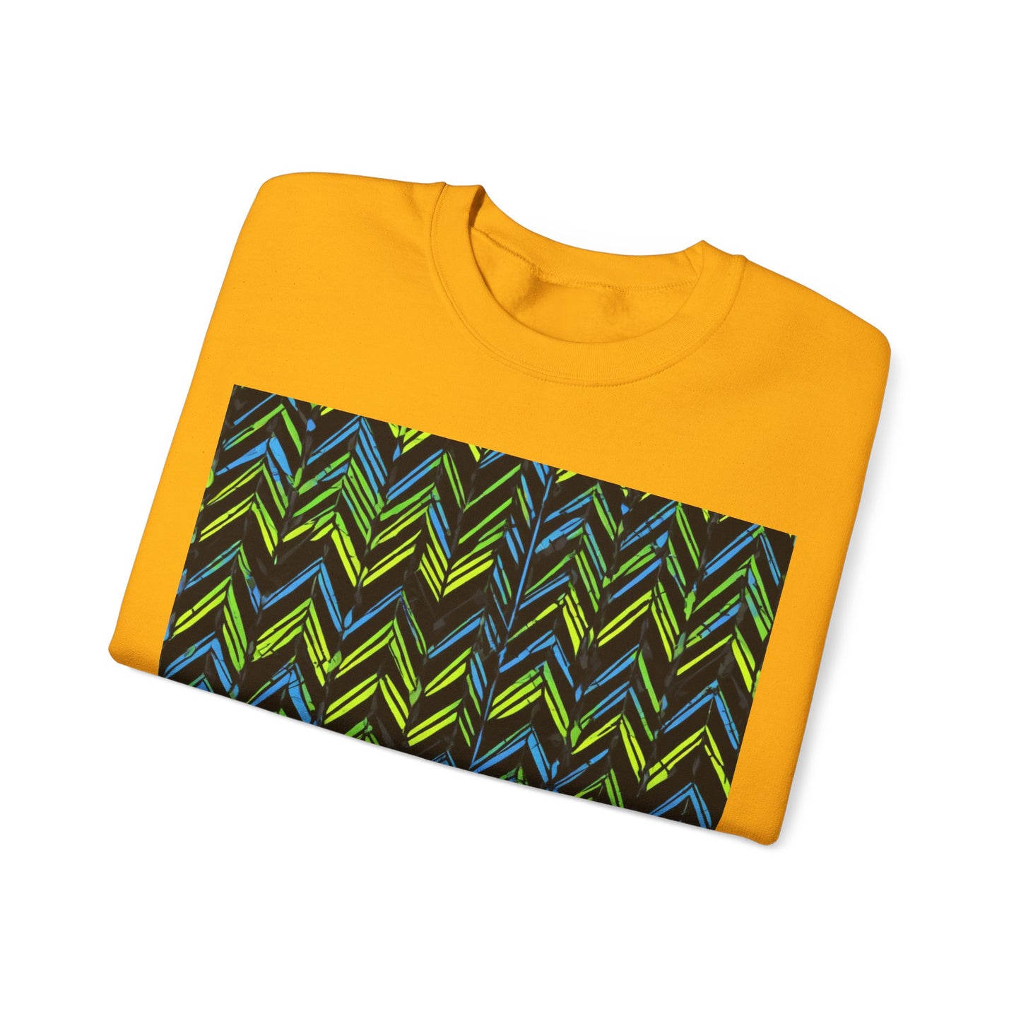 boostlete-mile-by-mile-pattern-chevron-monoline-0051 — Unisex Heavy Blend Crewneck Sweatshirt (Gildan)