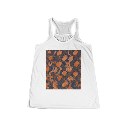 boostlete-iron-intent-pattern-topographic-engraved-0019 — Women's Flowy Racerback Tank (B+C 8800)