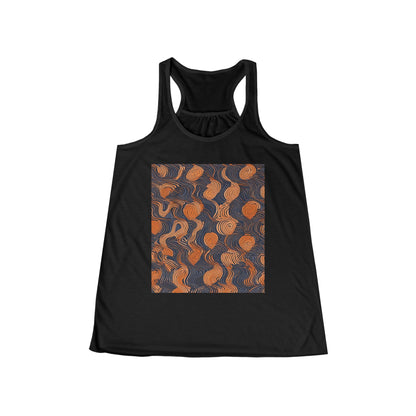 boostlete-iron-intent-pattern-topographic-engraved-0019 — Women's Flowy Racerback Tank (B+C 8800)