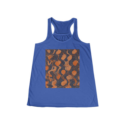 boostlete-iron-intent-pattern-topographic-engraved-0019 — Women's Flowy Racerback Tank (B+C 8800)