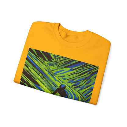 boostlete-am-crew-scene-cyclist-speed-isometric-0064 — Unisex Heavy Blend Crewneck Sweatshirt (Gildan)