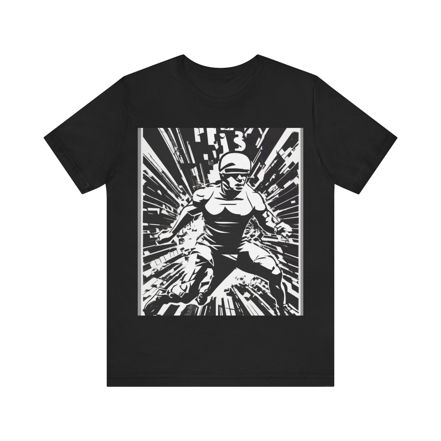 boostlete-field-day-scene-sprinter-halftone-bold-0148 — Unisex Jersey Short Sleeve (B+C 3001)