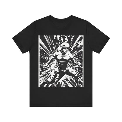 boostlete-field-day-scene-sprinter-halftone-bold-0148 — Unisex Jersey Short Sleeve (B+C 3001)