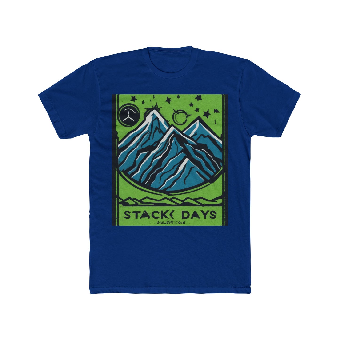 boostlete-pr-season-icon-mountain-grainy-badge-0154 — Unisex Cotton Crew Tee (NL 3600)