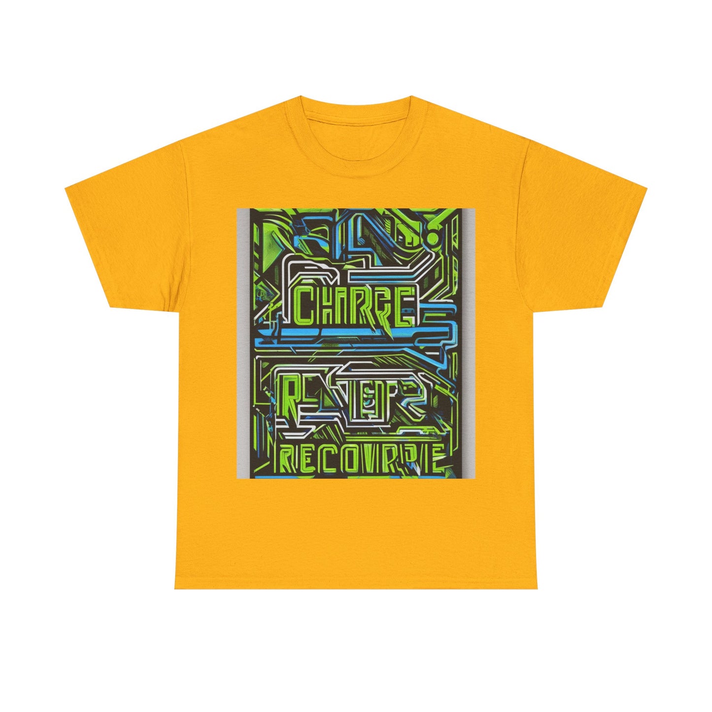 boostlete-pr-season-type-charge-train-recover-outline-over-solid-geometric-0129 — Unisex Heavy Cotton Tee (Gildan 5000)