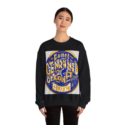 boostlete-pr-season-type-earned-not-given-badge-isometric-0105 — Unisex Heavy Blend Crewneck Sweatshirt (Gildan)