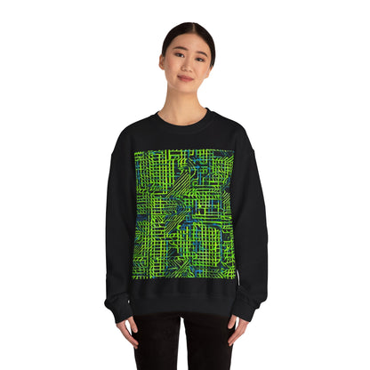 boostlete-quiet-power-pattern-stair-steps-industrial-0751 — Unisex Heavy Blend Crewneck (G18000)