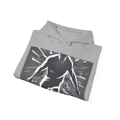 boostlete-iron-intent-scene-sprinter-soft-athletic-0108 — Unisex Heavy Blend Hooded Sweatshirt (Gildan)