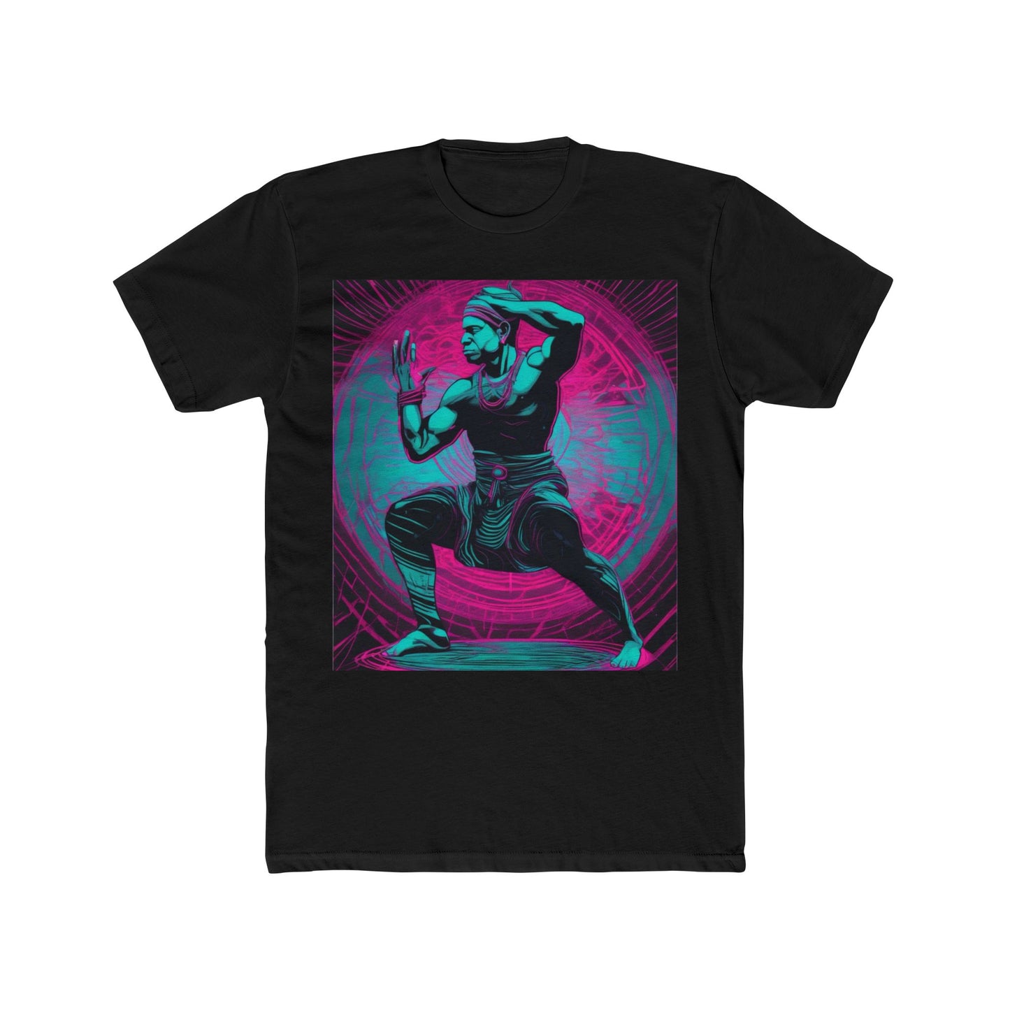 boostlete-rise-grind-scene-yogi-motion-line-art-0240 — Unisex Cotton Crew Tee (NL 3600)