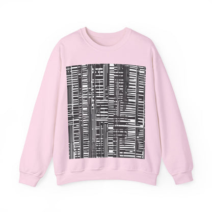 boostlete-iron-intent-pattern-barcode-line-art-0599 — Unisex Heavy Blend Crewneck (G18000)