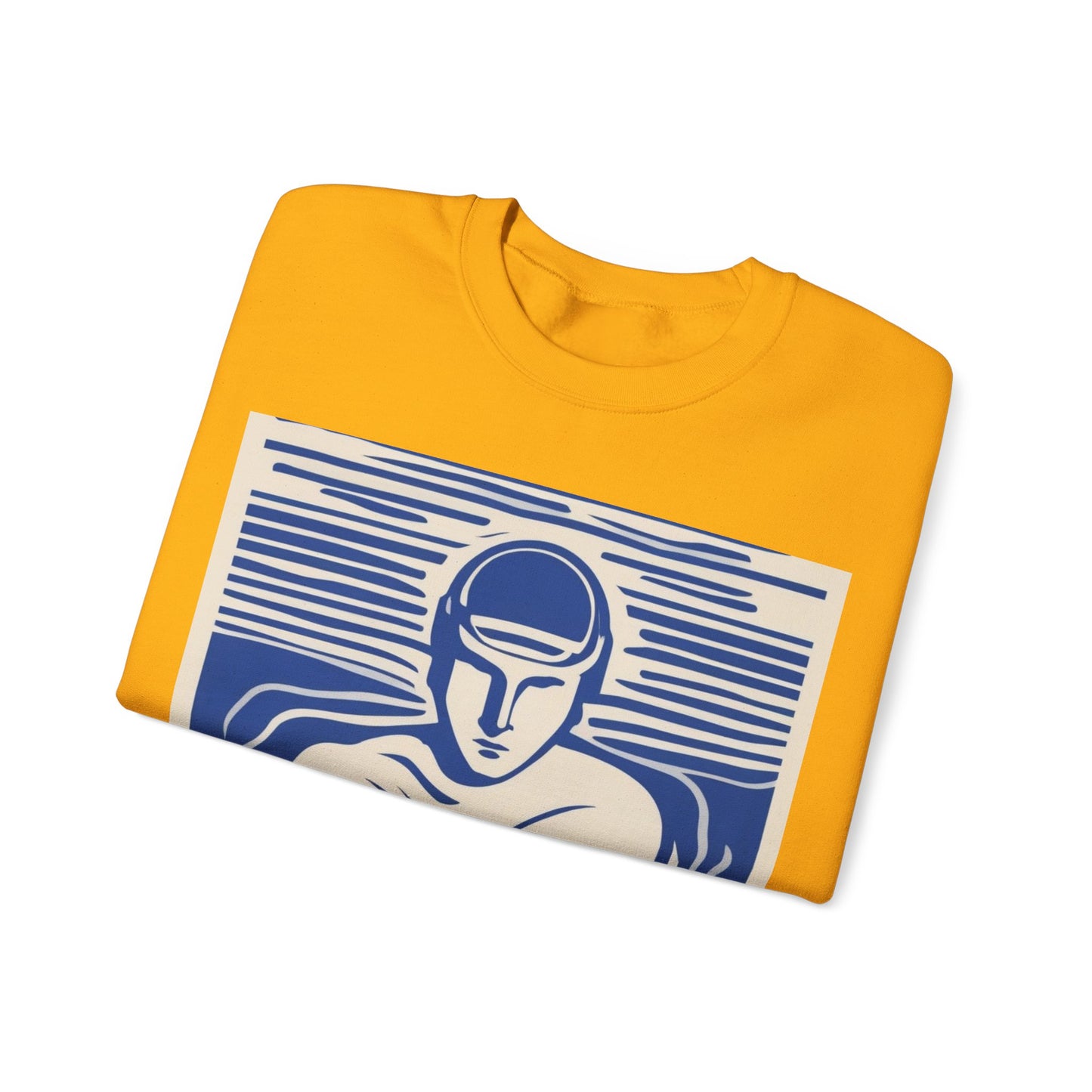 boostlete-boost-mode-icon-swimmer-motion-vector-0062 — Unisex Heavy Blend Crewneck Sweatshirt (Gildan)