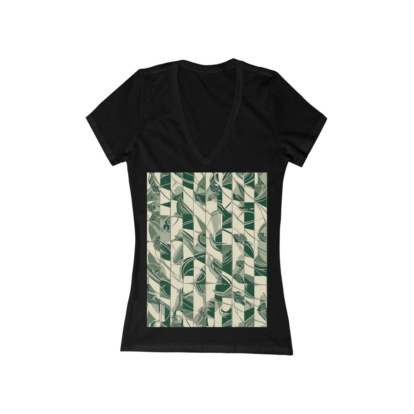 boostlete-mile-by-mile-pattern-stair-steps-athletic-0143 — Women's Deep V-Neck Tee (B+C 6035)