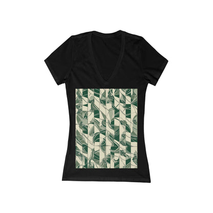 boostlete-mile-by-mile-pattern-stair-steps-athletic-0143 — Women's Deep V-Neck Tee (B+C 6035)