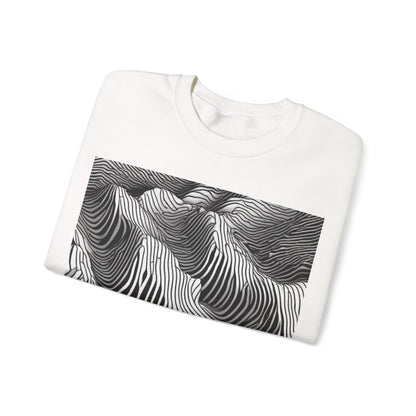 boostlete-field-day-pattern-topographic-isometric-0211 — Unisex Heavy Blend Crewneck Sweatshirt (Gildan)