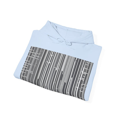 boostlete-boost-mode-pattern-barcode-blueprint-0463 — Unisex Heavy Blend Hoodie (G18500)