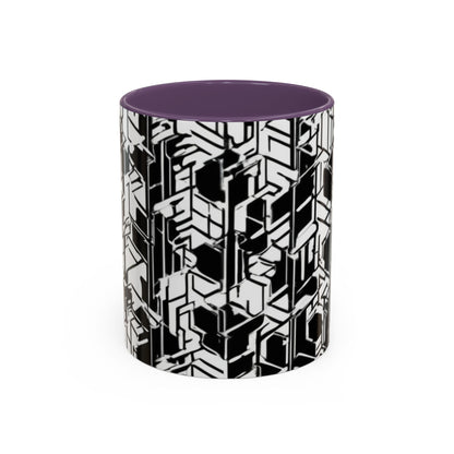 boostlete-field-day-pattern-micro-blueprint-0927 — Accent Mug 11/15oz