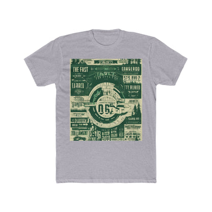 boostlete-mile-by-mile-type-fast-is-earned-big-blueprint-0041 — Unisex Cotton Crew Tee (NL 3600)