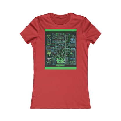 boostlete-field-day-type-gym-tonic-h2o-outline-over-solid-geometric-0249 — Women's Favorite Tee (B+C 6004)