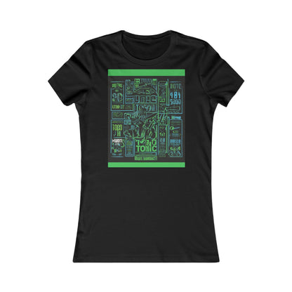 boostlete-field-day-type-gym-tonic-h2o-outline-over-solid-geometric-0249 — Women's Favorite Tee (B+C 6004)