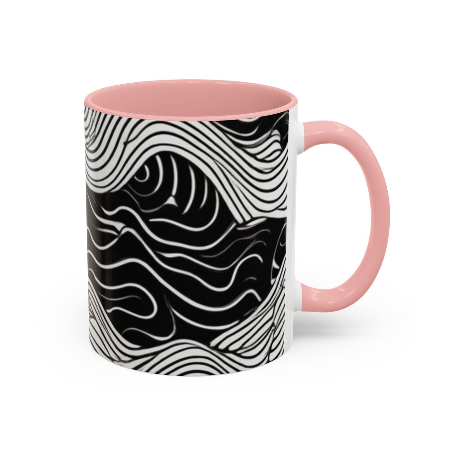 boostlete-field-day-pattern-topographic-line-art-0239 — Accent Mug 11oz/15oz