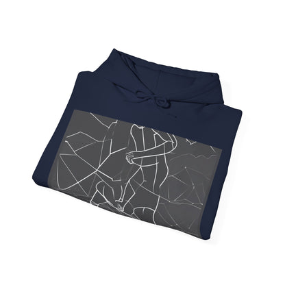 boostlete-pr-season-scene-runner-outline-geometric-1072 — Unisex Heavy Blend Hoodie (G18500)